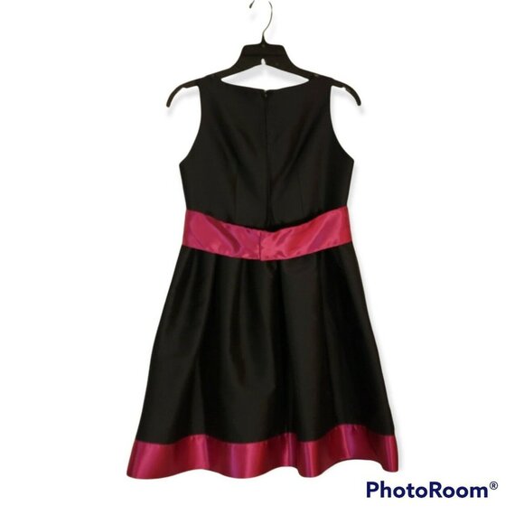 Lisa Perry Black And Pink A Line Cocktail Dress Size 2 - Picture 2 of 6